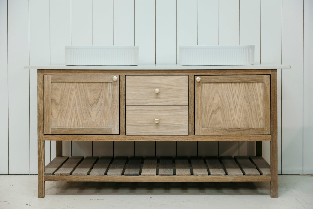 The Classic Shaker Oak Double Vanity