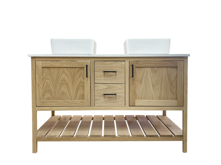The Classic Shaker Oak Double Vanity