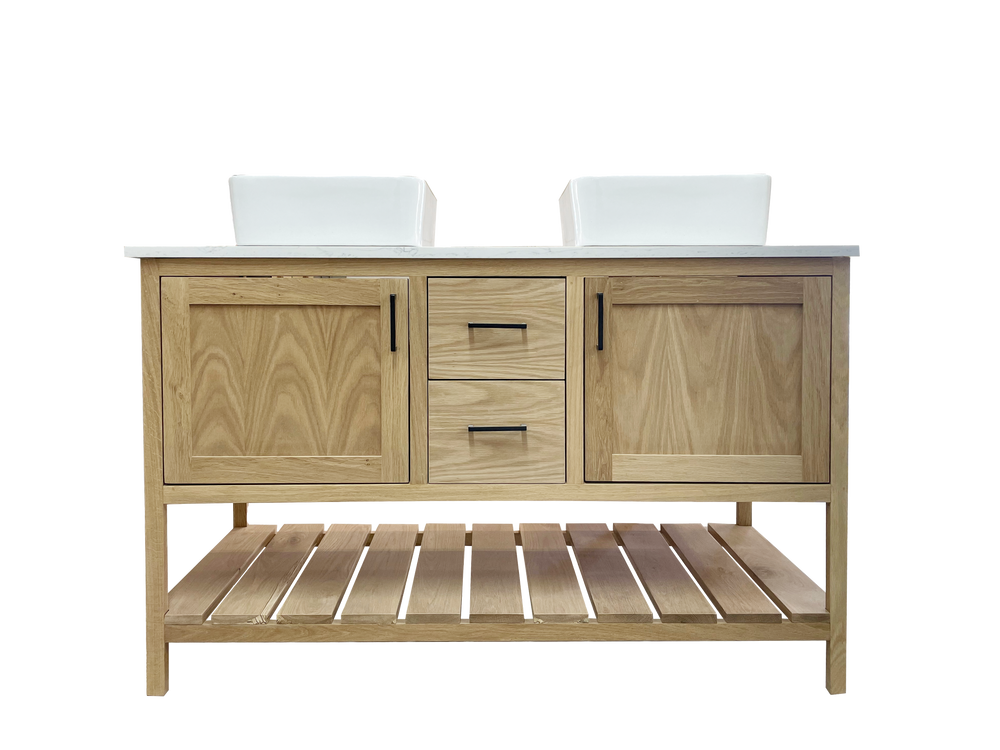The Classic Shaker Oak Double Vanity