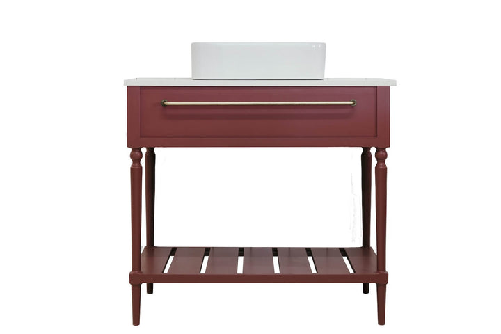 THE WASHSTAND - With Stone Top and Shaker-style frontage, featuring a brass towel rail