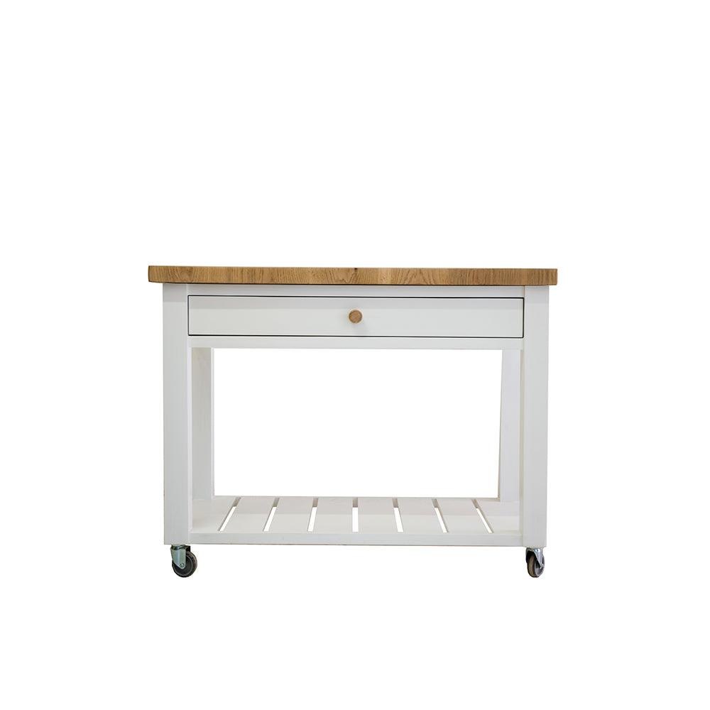 The Classic Butchers Block in a Oat Milk colour from Holly Wood Kitchens and Furniture