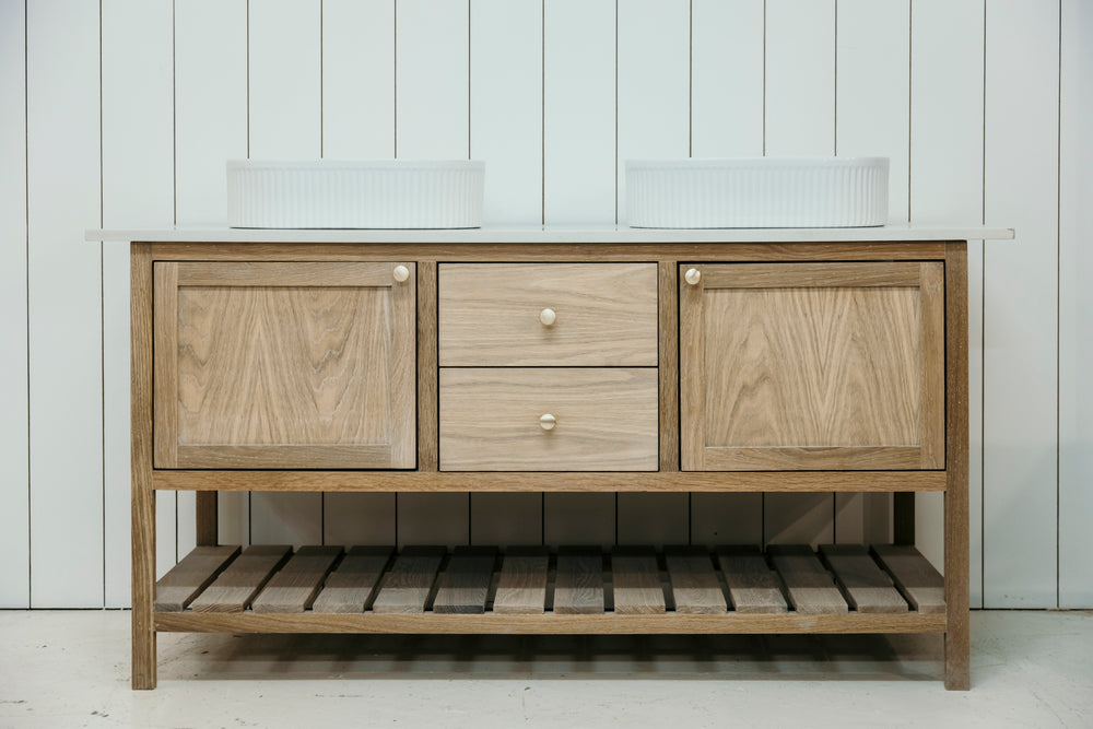 The Classic Shaker Oak Double Vanity