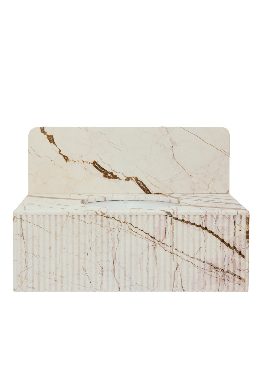 Marble-patterned box on a white background