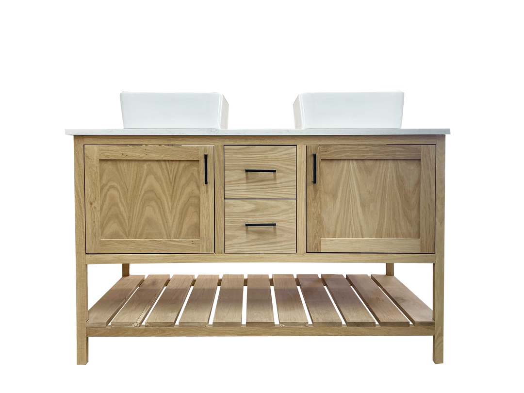 The Classic Shaker Oak Double Vanity