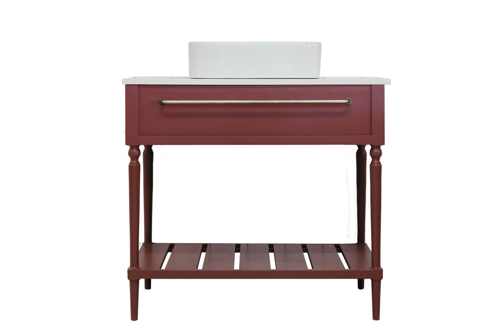 THE WASHSTAND - With Stone Top and Shaker-style frontage, featuring a brass towel rail